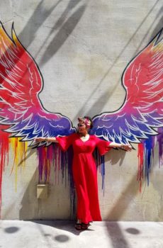 3d graffiti art colorful angel wings