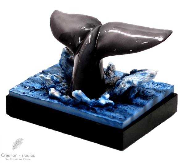 3d printer 3d model of whale in ocean