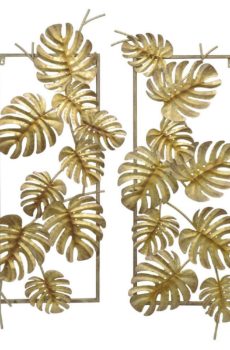 3d antique metal leaf wall art