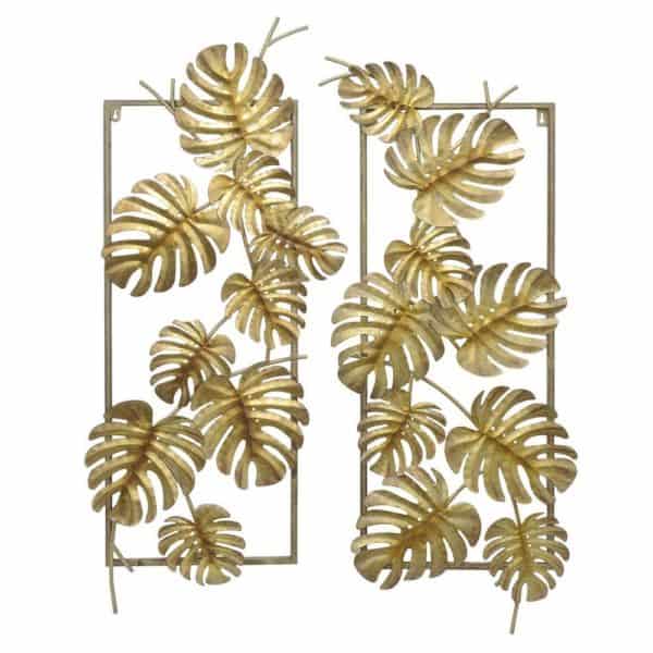 3d antique metal leaf wall art