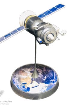 custom scale model 3d space station