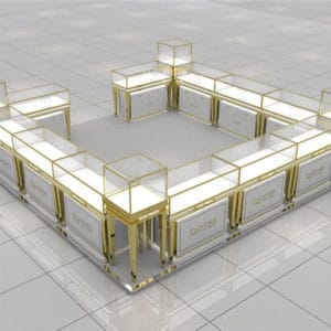 Acrylic kiosk designed for luxury brand in the mall