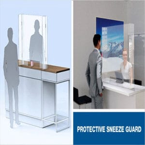 Acrylic sneeze guard protection window