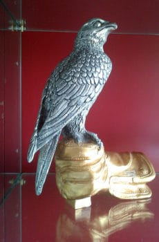 Arabian Falcon on hand sculpture gift