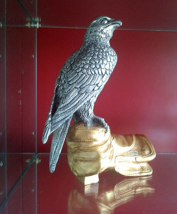 Arabian Falcon on hand sculpture gift