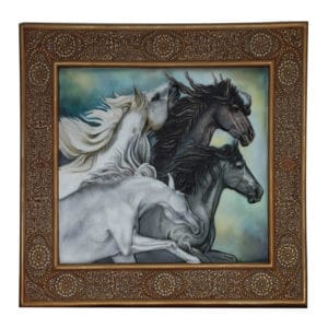Arabic 3d horse painting made in Dubai, UAE,