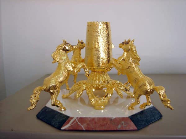 Customized gold metal Arabic horse gift