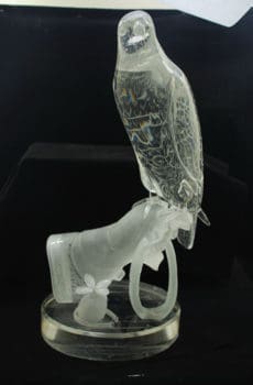 Crystal Falcon on hand sculpture model gift made in Dubai