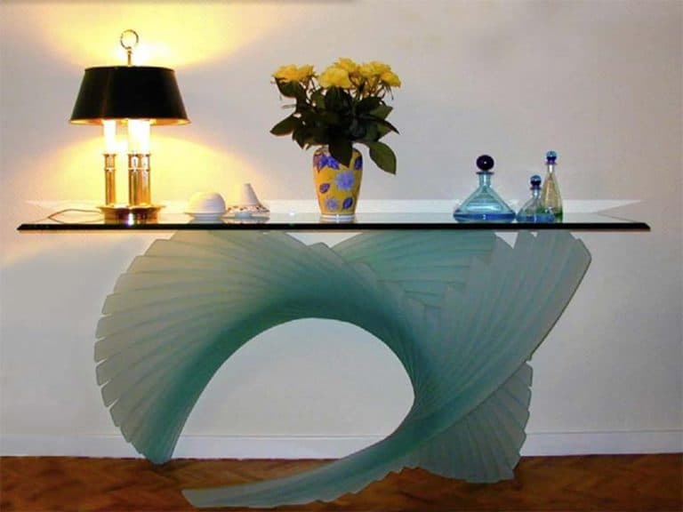 furniture design using glass