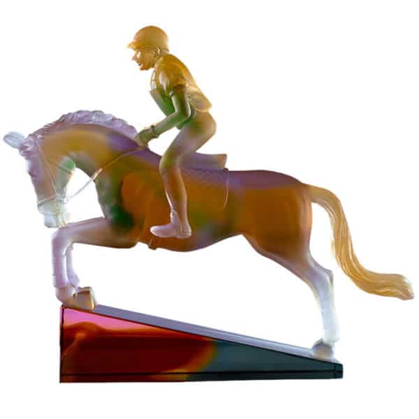 Polo horse racing gift casted in crystal