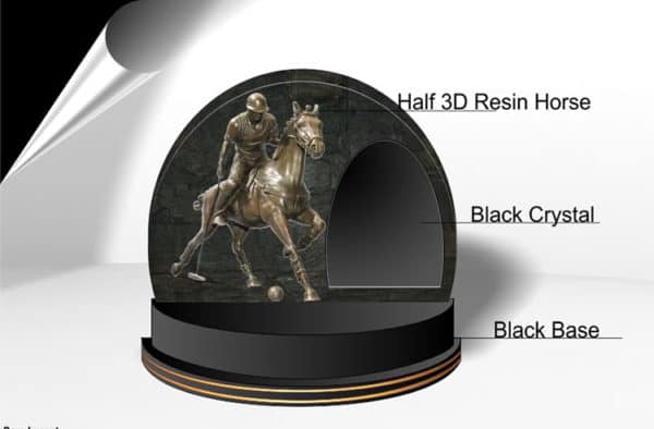 Half 3d polo horse racing souvenir