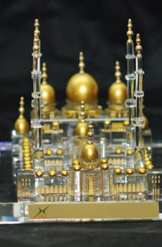 Crystal Abu Dhabi grand mosque souvenir model