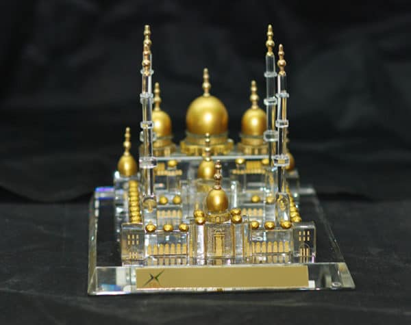 Crystal Abu Dhabi grand mosque souvenir model