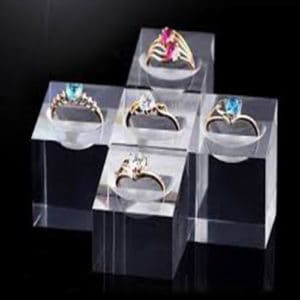 Acrylic display for jewelry product line