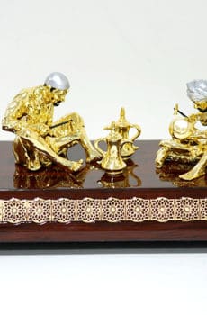 Gold platted Arabic men souvenirs in Dubai