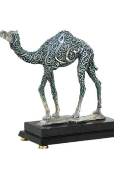 Camel sculpture with calligraphy art made in Dubai