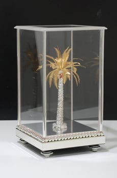 Customized palm tree souvenir with gold plating