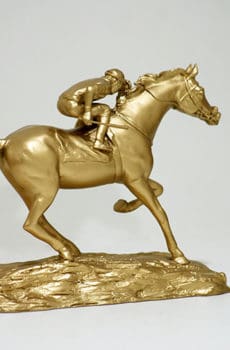 Vip gold horse and rider gift made in dubai