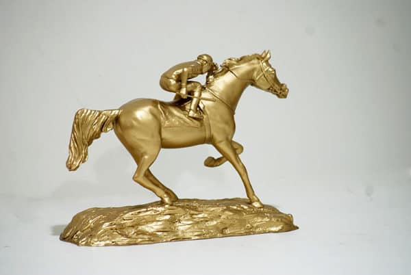 Vip gold horse and rider gift made in dubai