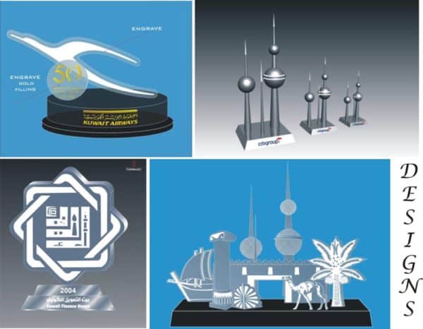 Customized crystal souvenir of Kuwait heritage