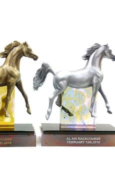 3d customized gold, silver and bronze horse gifts