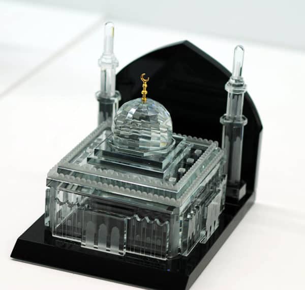 Customized crystal Oman grand mosque souvenir