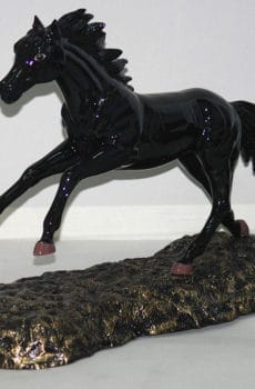 Customized Black Arabian horse sculpture gift in UAE