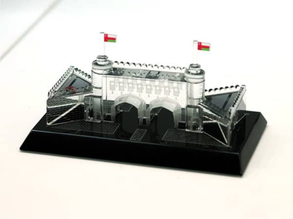 Crystal souvenir model of Muscat gate