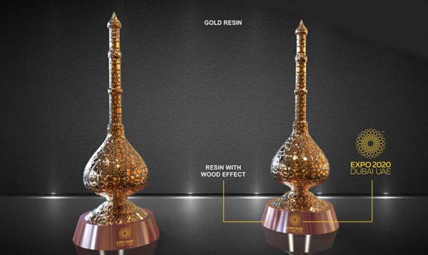 3d gold resin Ittar sprinkler souvenir made in Dubai