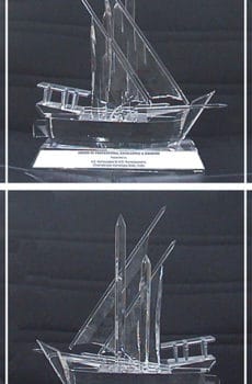 Customized crystal model of UAE Dhow