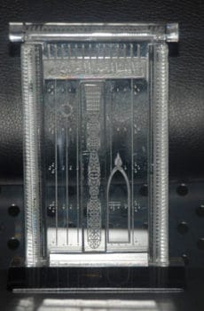 Custom made crystal door souvenir of Saudi Arabia