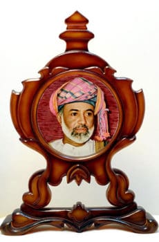 3d Sheikh portrait hand painting done on crystal