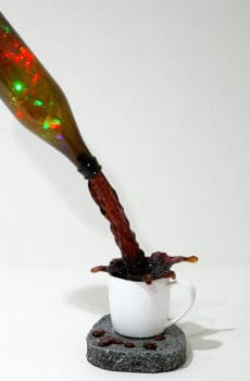 3d sustainable gift model of juice pouring in cup