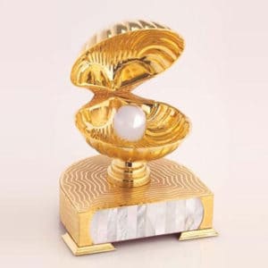 Bahrain souvenirs made in shape of gold pearl
