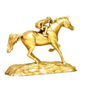Horse sculpture in live motion made for equestrian