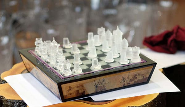 Customized VIP crystal chess board of Qatar heritage