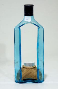 Eco friendly glass candle holder made from up-cycled glass