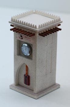 Qatar wind tower souvenir with sand texture