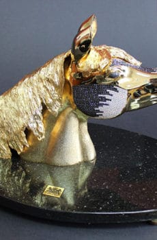 Premium gold platted horse head made in Dubai