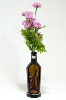 Sustainable home flower vase from up cycled glass