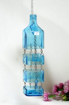 Wall hanging sustainable gift from glass bottle