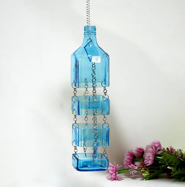 Wall hanging sustainable gift from glass bottle