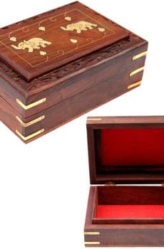 Custom engraved wooden and metal gift box