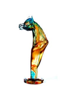 Artistic crystal color Arabic horse head model