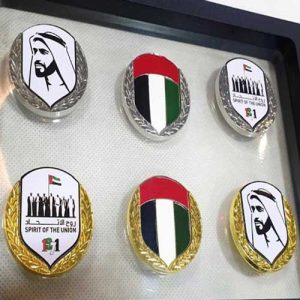 Pins and badges for national day event