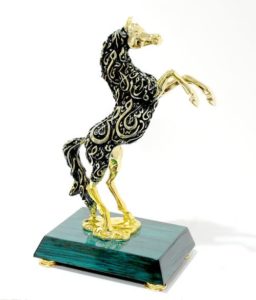 VIP calligraphy resin horse