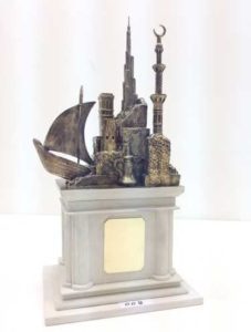 resin heritage Dubai skyline model