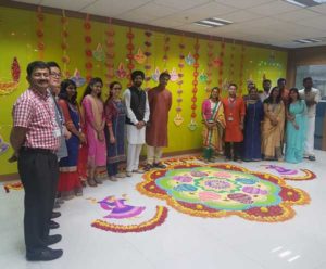 Diwali office decoration work