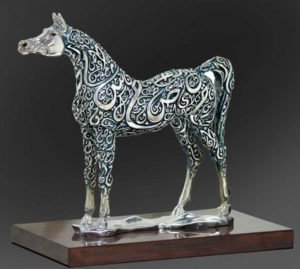 Arabic calligraphy horse statue in uae