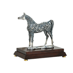 3d Printing model of Arabic horse with calligraphy horse